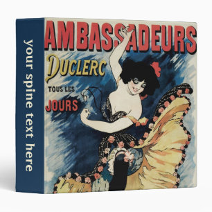 Classeur Art Nouveau vintage, danseuse de flamenco espagnol