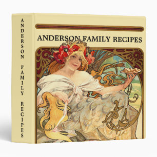 Classeur Art Nouveau vintage par Alphonse Mucha Recipe