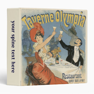 Classeur Art Nouveau vintage, Restaurant Taverne Olympia