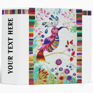 Classeur art populaire floral de peinture d'arc-en-ciel
