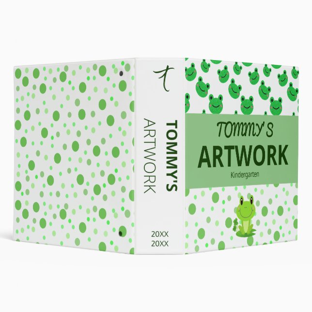 Classeur Art pour enfants Grenouille Thème Art Keepsaké (Arrière-plan)