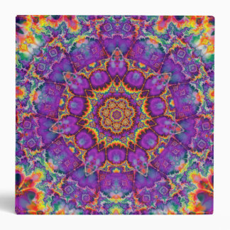 Classeur Art pourpre de kaléidoscope d'arc-en-ciel de fleur