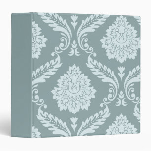 Classeur Art Rococo Damassé I Bleu de Canard + Turquoise