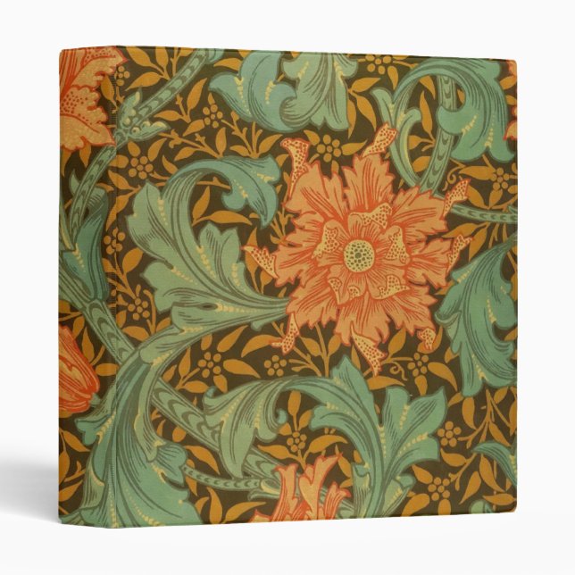 Classeur Art simple Nouveau de motif de tige de William (Devant/Côté)