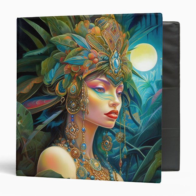 Classeur Art Tropical Lady Imaginaire (Devant/Intérieur)