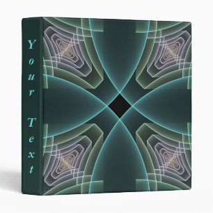 Classeur Art Turquoise géométrique moderne Fractage Graphiq
