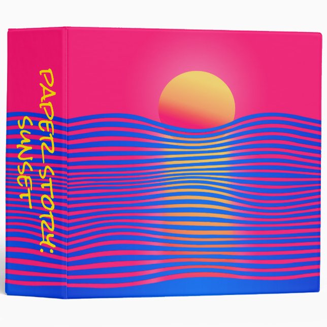 Classeur article : coucher du soleil (Devant/Côté)