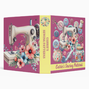 Classeur Artisanat Retro Sewing Seamstress Personnalisé