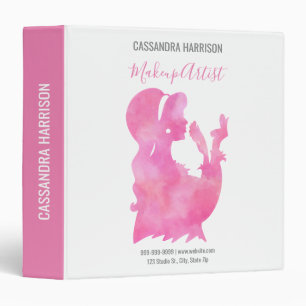Classeur Artiste maquillage Femme Silhouette Aquarelle Beau