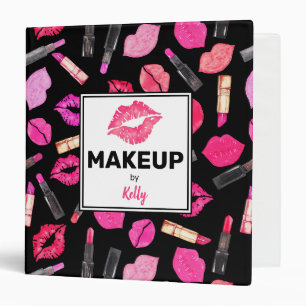 Classeur Artiste maquillage Personnalisé Aquarelle Lipstick