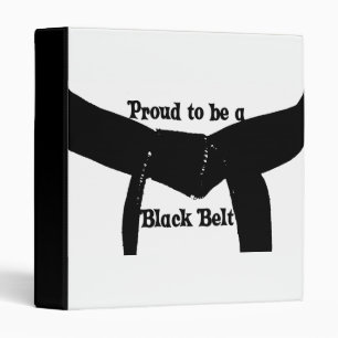 Classeur Arts martiaux fiers d'être une ceinture noire