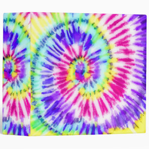 Classeur Artsy Neon Rainbow Tie Dye Motif d'aquarelle