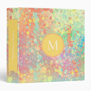 Classeur Artsy Pastel Peinture Plaques de corail jaune Mono