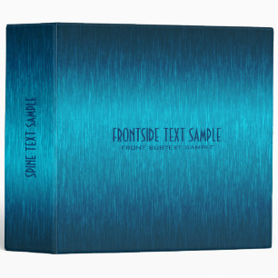 Classeur Aspect en aluminium brossé turquoise métallique