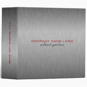Classeur Aspect simple en aluminium brossé gris métallique