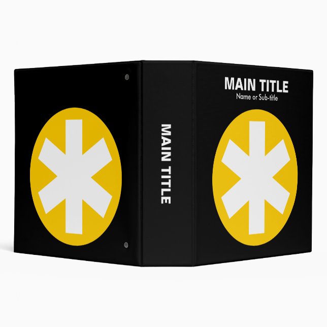 Classeur Asterisk vraiment important - Ambre avec noir (Arrière-plan)