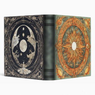 Classeur Astrologie inspirée du soleil et de la lune