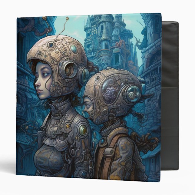 Classeur Astronaut Girls Surreal Science Fiction (Devant/Intérieur)
