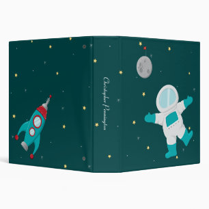 Classeur astronaute spatial personnalisé