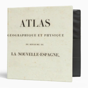 Classeur Atlas du titre géographique et physique du demi-t