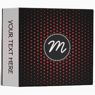 Classeur Auburn Techno Dots Monogramme noir moderne