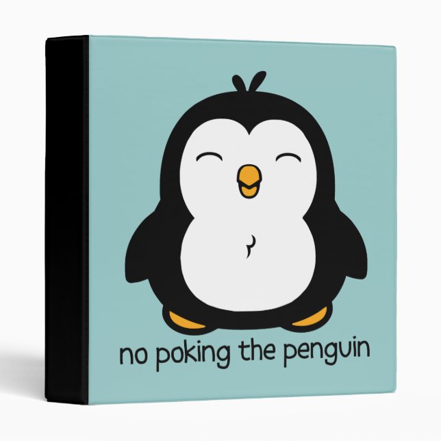 Classeur Aucun pousser le bleu de pingouin (Devant/Côté)