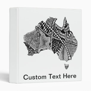 Classeur Australie Carte Doodle