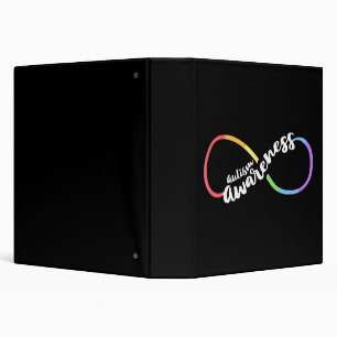 Classeur Autism Awareness Autistic Acceptance Rainbow Infin