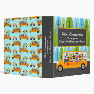 Classeur Autobus scolaire mignon de hiboux