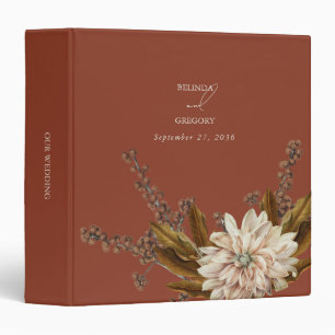 Classeur Automne Floral Terracotta Mariage de automne d'aqu