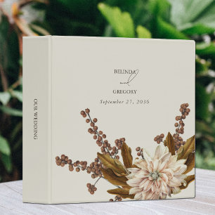 Classeur Automne Floral Tones Terre Aquarelle Mariage de au