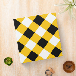 Classeur Automne Motif noir jaune et blanc