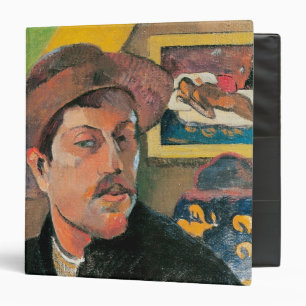 Classeur Autoportrait de Paul Gauguin dans un casquette,