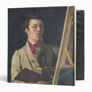 Classeur Autoportrait, se reposant à côté d'un chevalet,