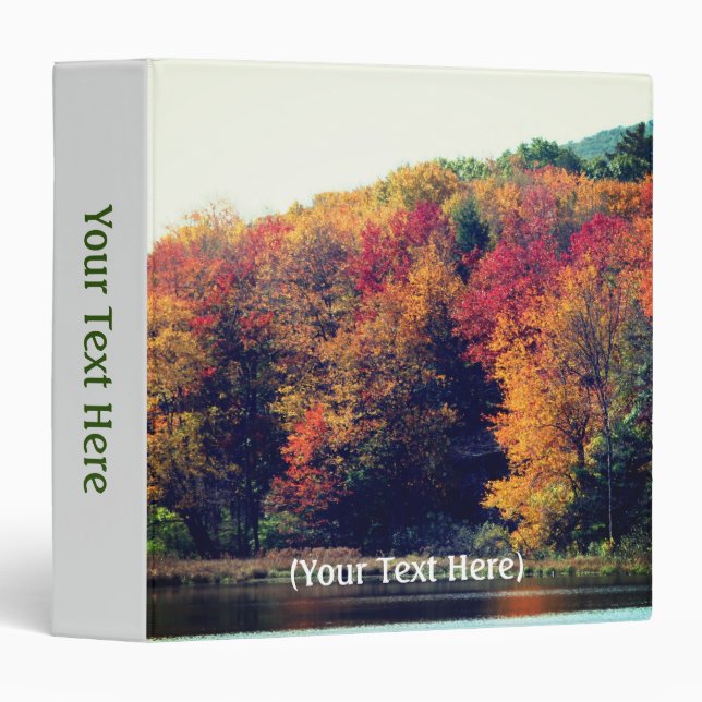 Classeur Autumn Foliage Nature Personnalisée (Devant/Côté)