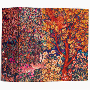 Classeur AUTUMN FOREST ANIMALS Haricots, faisan, Floral rou