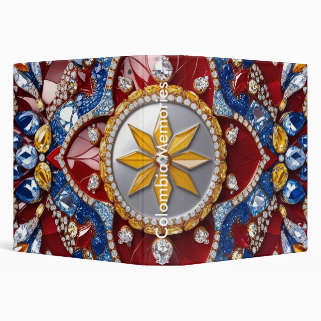 Classeur avec Colombie Colours Design (Arrière-plan)