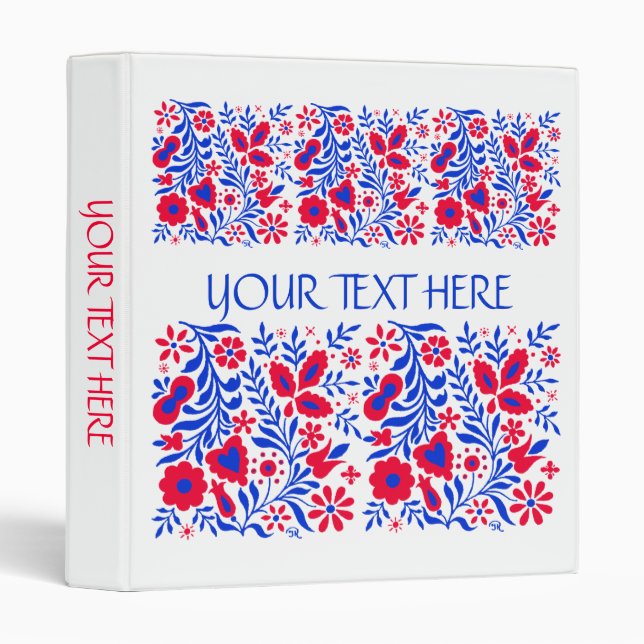 Classeur avec des motifs slovènes dans des (Devant/Côté)