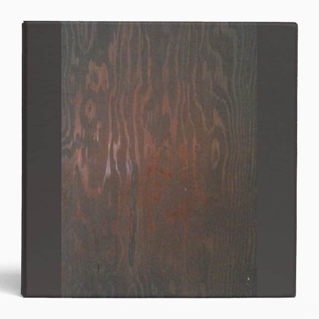 Classeur avec design en bois teint (Devant)