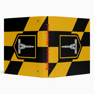 Classeur avec drapeau de Baltimore, Maryland, État