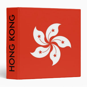 Classeur avec Drapeau de Hong Kong, Chine
