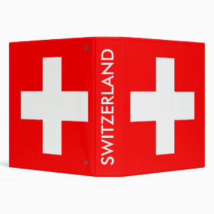 Classeur avec drapeau de la Suisse