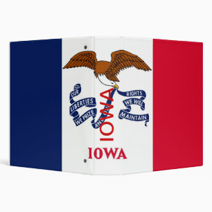 Classeur avec Drapeau de l'Iowa, USA