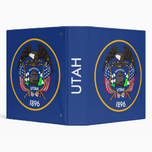 Classeur avec drapeau de l'Utah, États-Unis