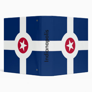 Classeur avec drapeau d'Indianpolis City, États-Un