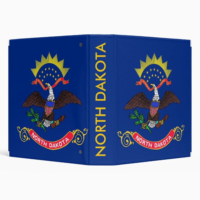 Classeur avec drapeau du Dakota du Nord, États-Uni (Arrière-plan)