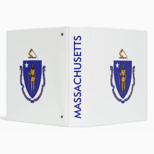 Classeur avec drapeau du Massachusetts, États-Unis