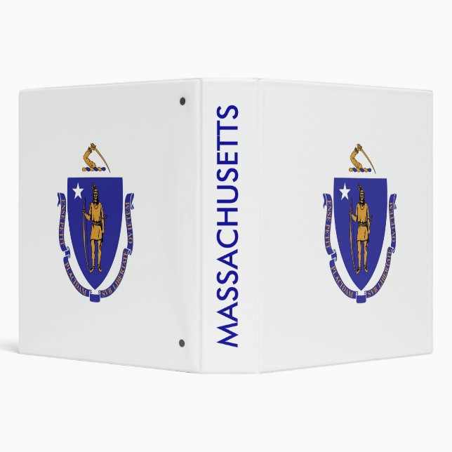 Classeur avec drapeau du Massachusetts, États-Unis (Arrière-plan)