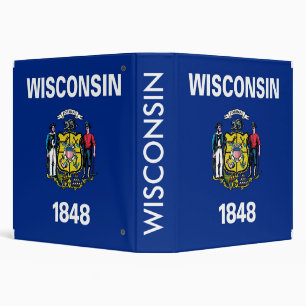 Classeur avec Drapeau du Wisconsin, États-Unis