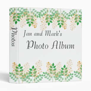 Classeur avec Fleurs de Jardin et Feuilles